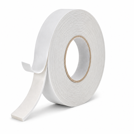 Doppelseitiges PE-Schaumklebeband, stark haftend, weiß,19 mm, 2mm dick